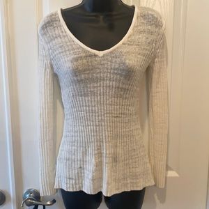 Long sleeve white sweater